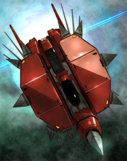 r-type and 2 more drawn by hamushima