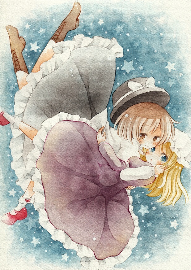 usami renko and maribel hearn (touhou) drawn by kagome_f