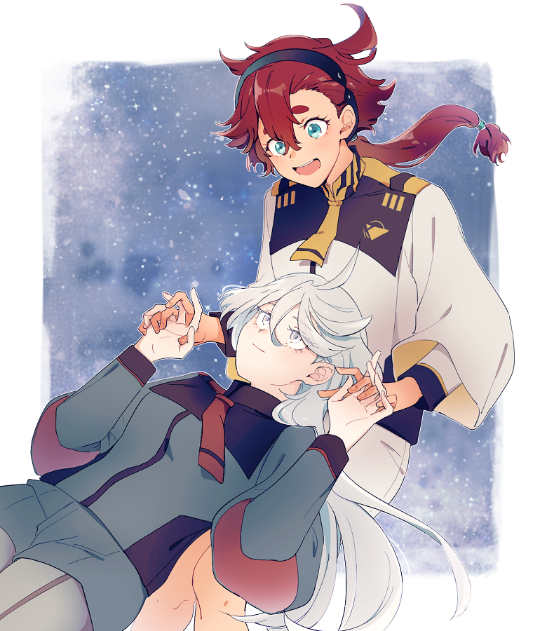 suletta mercury and miorine rembran (gundam and 1 more) drawn by ag_(dkd_wnl)