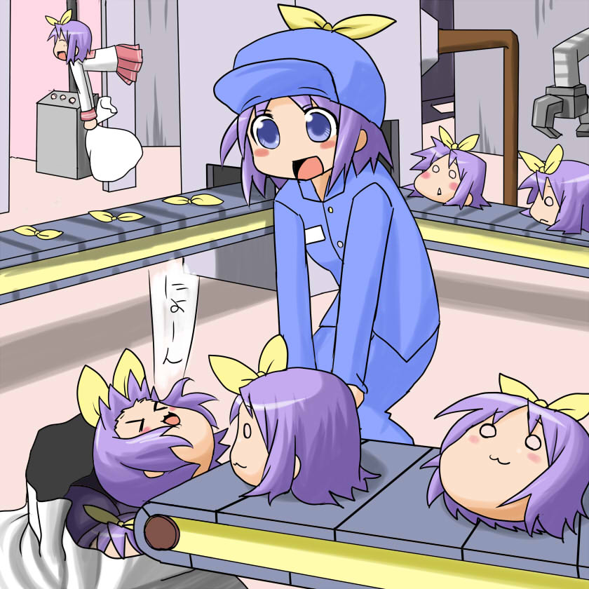 hiiragi tsukasa (lucky star) drawn by unyoon_(koorin)