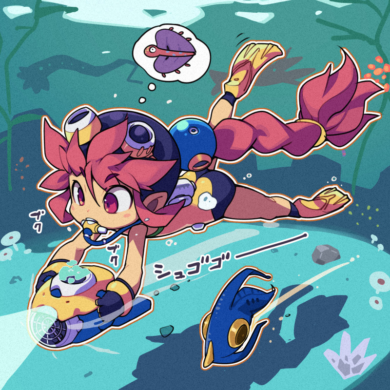 korone, peeper, and bladderfish (original and 1 more) drawn by metata