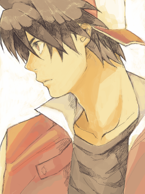 red (pokemon and 1 more) drawn by t-r-g