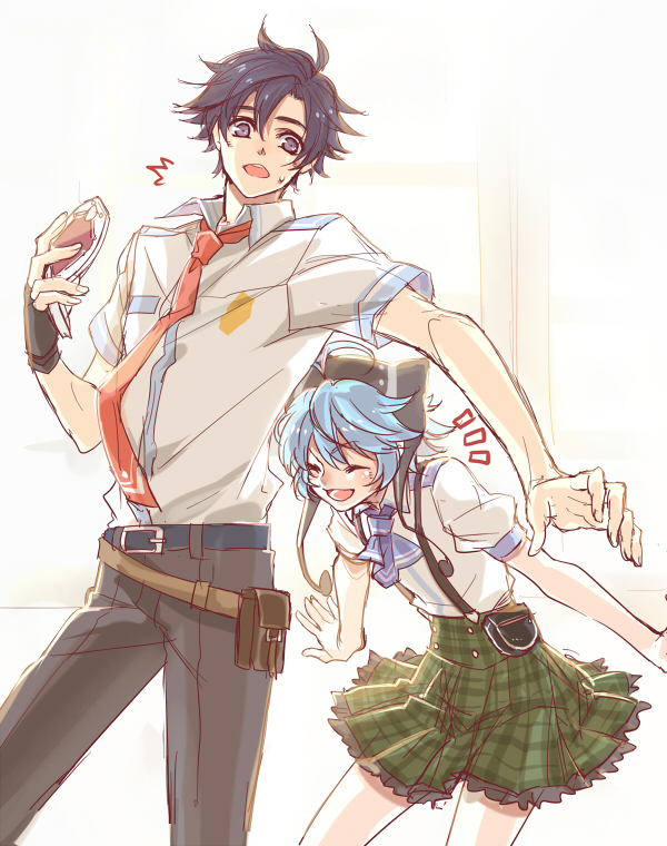 rean schwarzer and millium orion (eiyuu densetsu and 2 more) drawn by achan_(blue_semi)