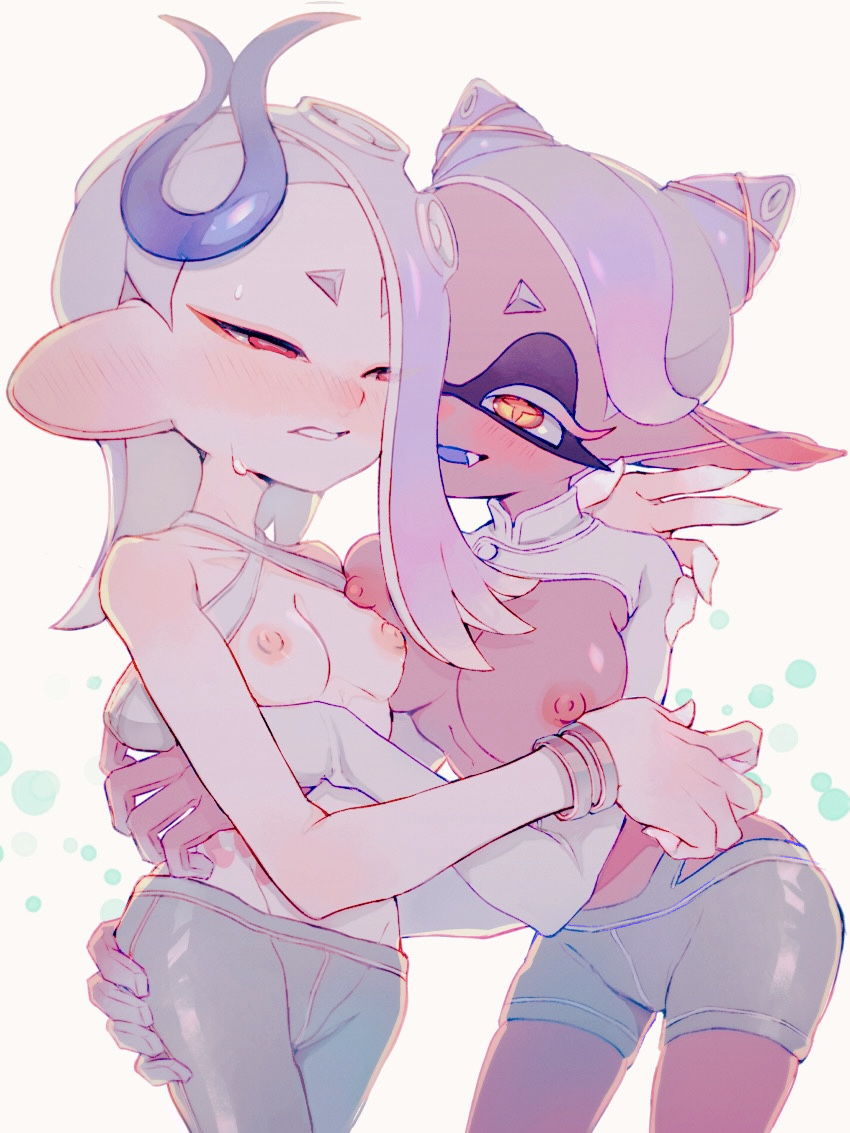 shiver and frye (splatoon and 1 more) drawn by saiano