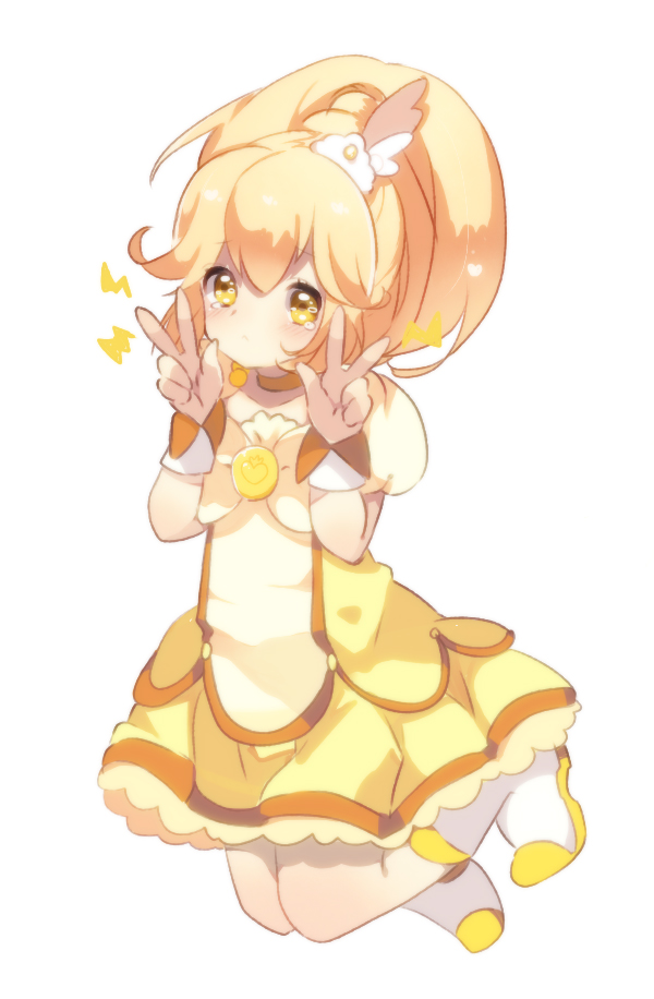 kise yayoi and cure peace (precure and 1 more) drawn by marlin_suzuki