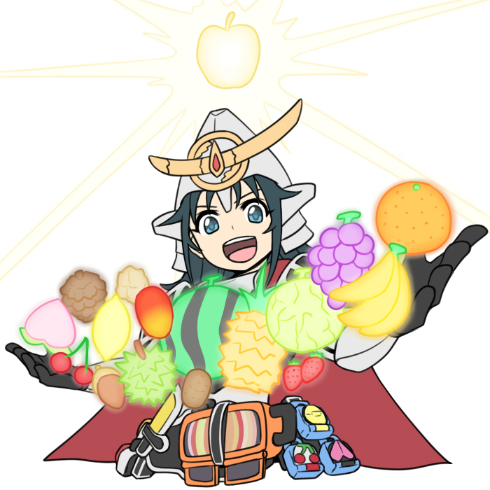 nanjo hikaru and kamen rider gaim (idolmaster and 3 more) drawn by nash_(na-si)