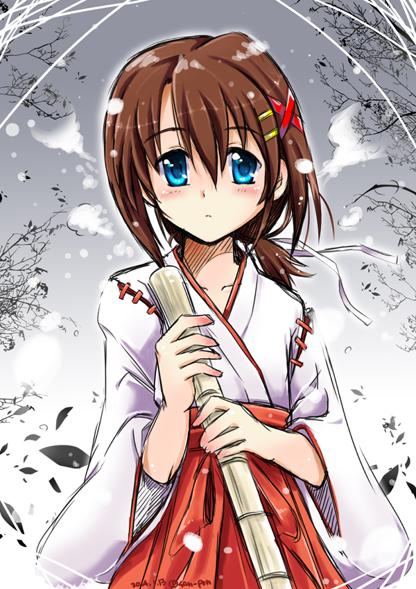yagami hayate (lyrical nanoha and 2 more) drawn by san-pon