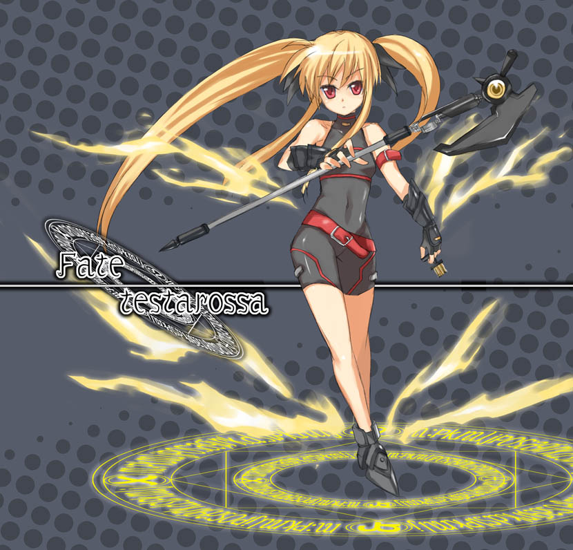 fate testarossa and bardiche (lyrical nanoha and 2 more) drawn by regu_(reg95)