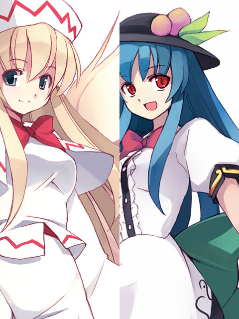 hinanawi tenshi and lily white (touhou) drawn by seo_tatsuya