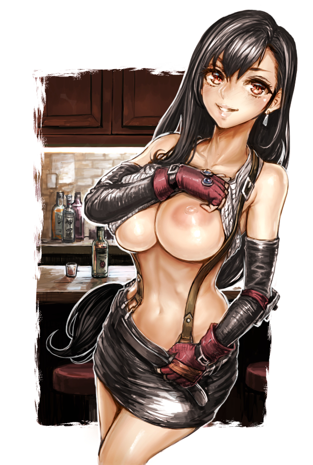 tifa lockhart (final fantasy and 1 more) drawn by kaeru