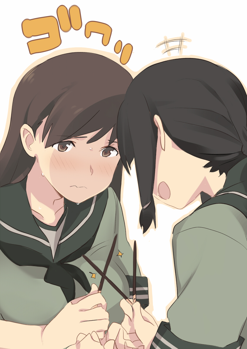 kitakami and ooi (kantai collection) drawn by ningen_(ningen96)