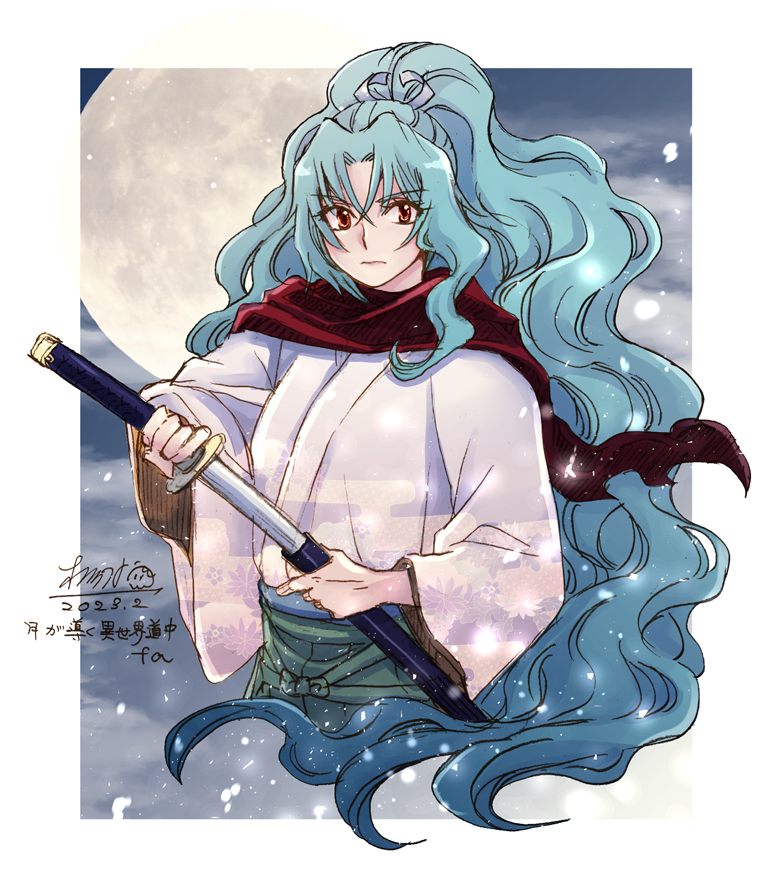 tomoe (tsuki ga michibiku isekai douchuu) drawn by kotoraya