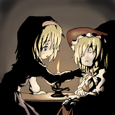 kirisame marisa and alice margatroid (touhou) drawn by inuinu_(project_october)