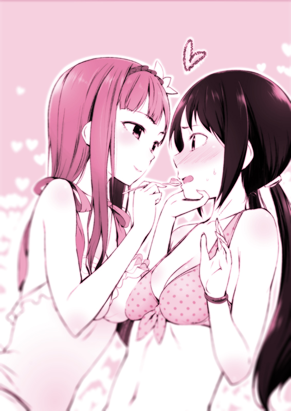 mizumoto yukari and nakano yuka (idolmaster and 1 more) drawn by u_(the_unko)