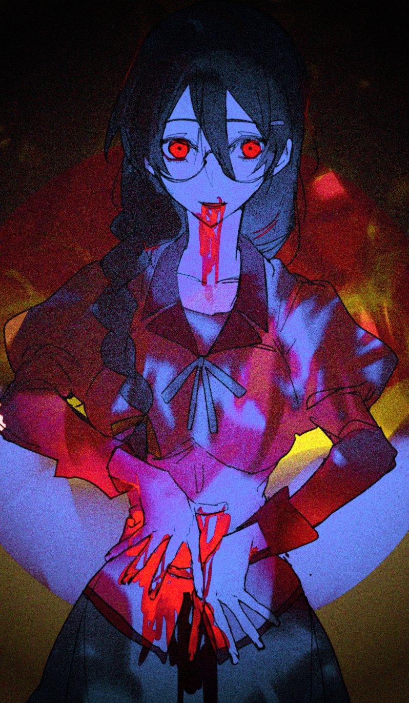 hanekawa tsubasa (monogatari and 2 more) drawn by tbrsnsk