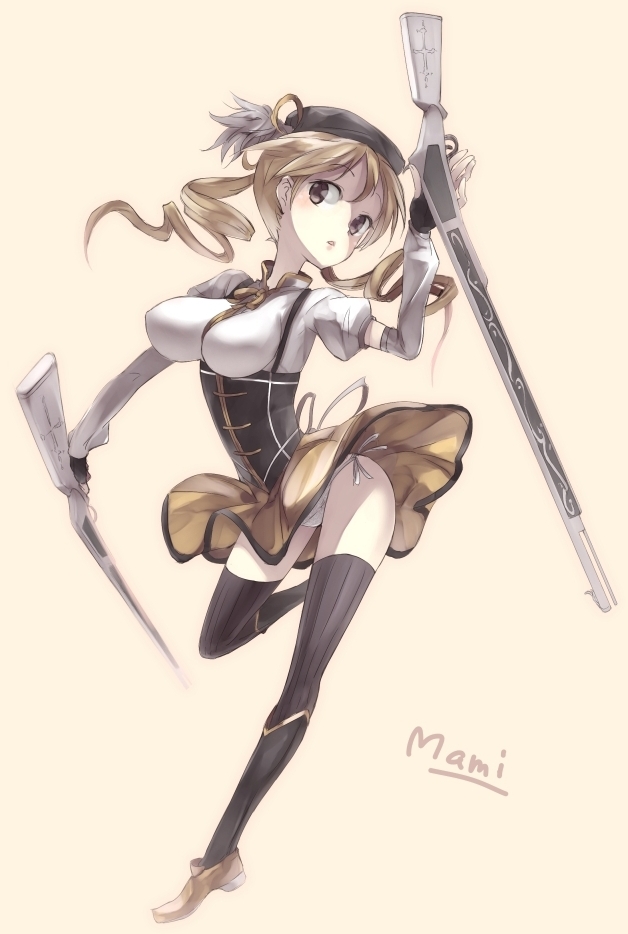tomoe mami (mahou shoujo madoka magica) drawn by motofumi
