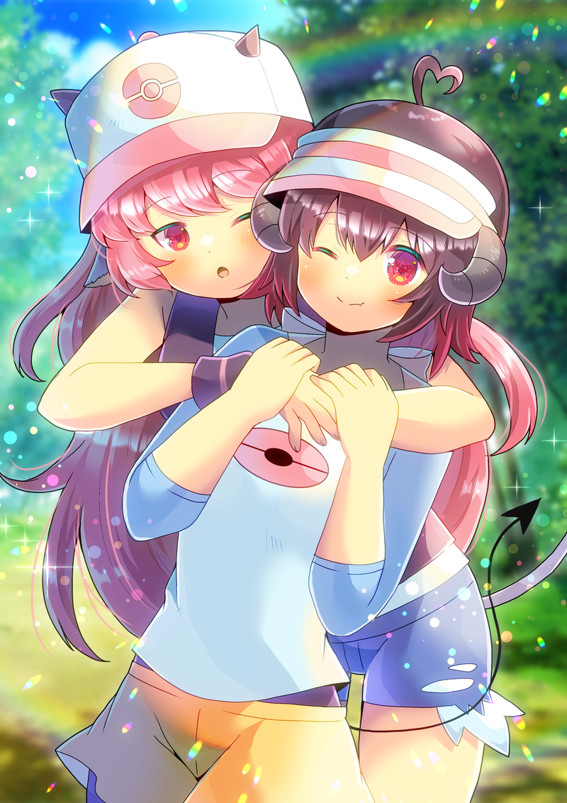 rosa, hilda, amanogawa aku, and tantan (pokemon and 3 more) drawn by kou_hiyoyo