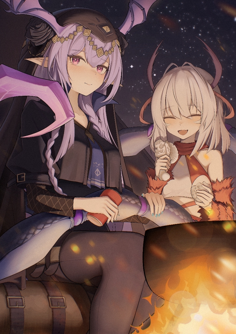 manticore and traptrix myrmeleo (arknights and 1 more) drawn by muzhucunmuzhucun