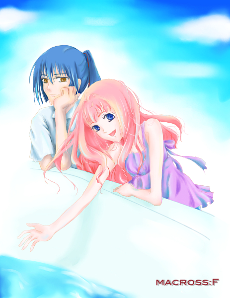 sheryl nome and saotome alto (macross and 1 more)