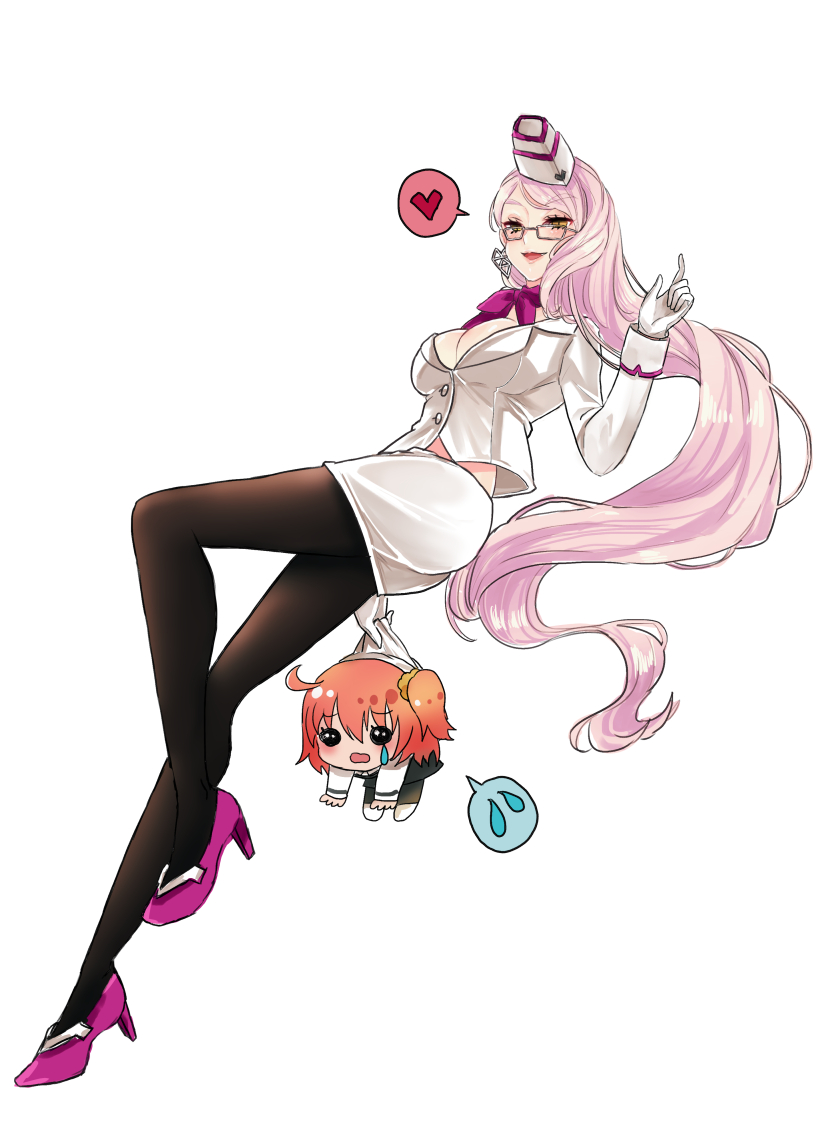 fujimaru ritsuka, tamamo, and koyanskaya (fate and 1 more) drawn by merokonbu0