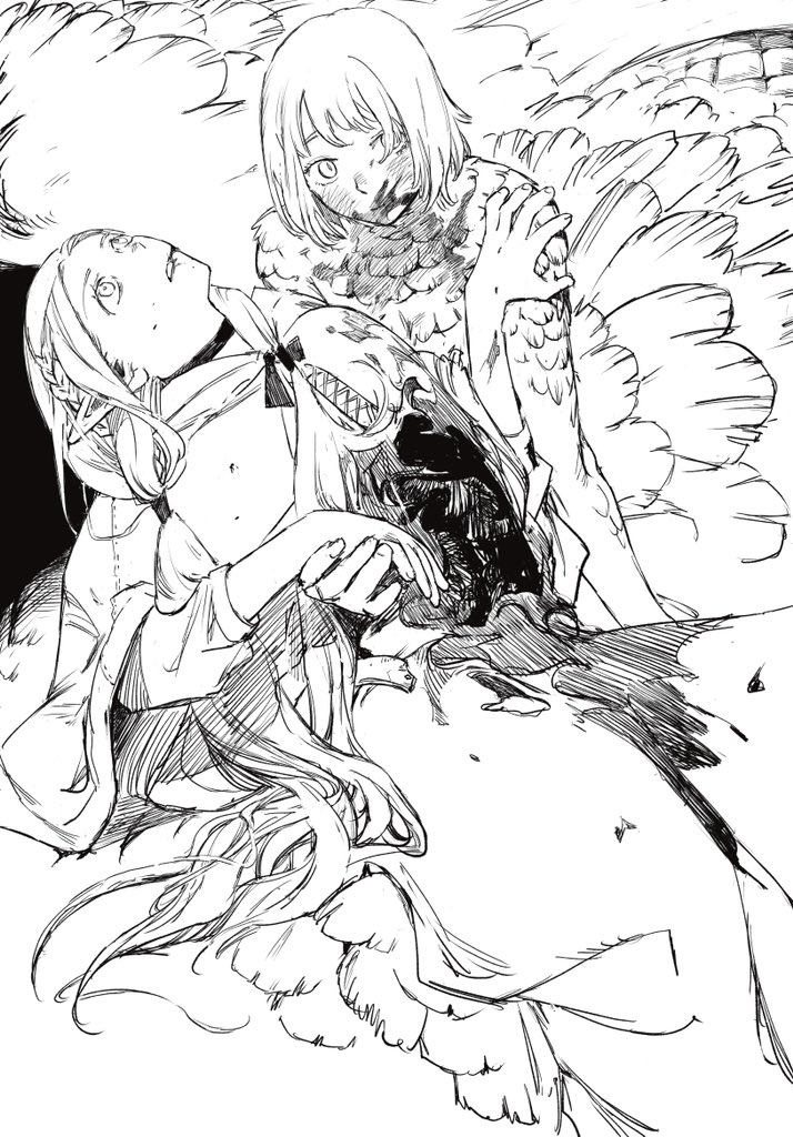 marcille donato and falin touden (dungeon meshi) drawn by feng_ren