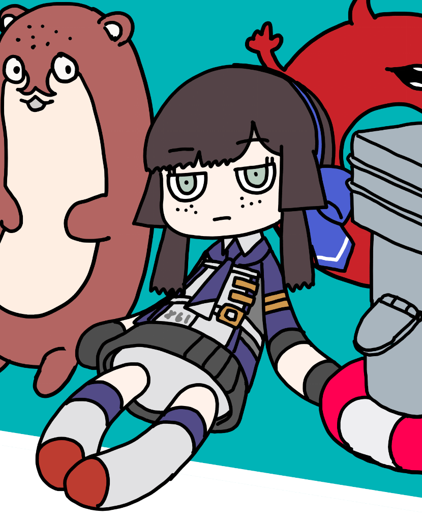 rensouhou-chan, enemy lifebuoy, bokukawauso, and mogador (kantai collection) drawn by boushi-ya