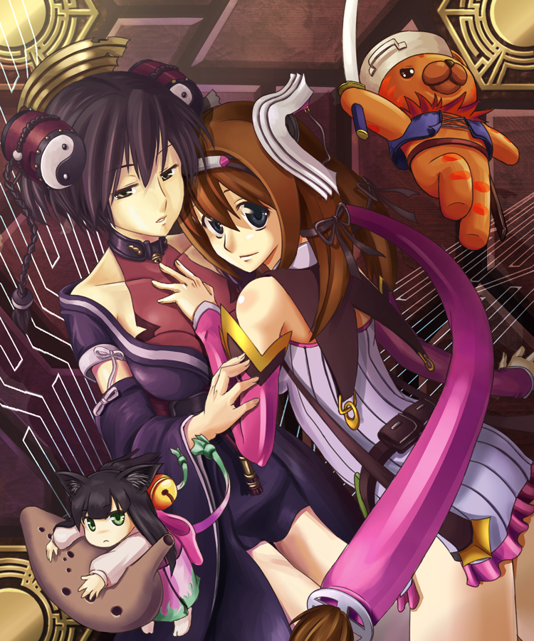 aurica nestmile, misha arsellec lune, hama, and don leon (ar tonelico and 1 more) drawn by tsukeyakiba