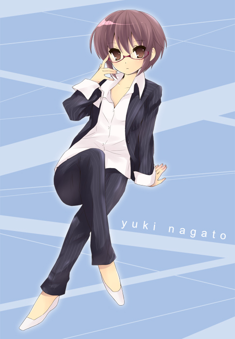 nagato yuki (suzumiya haruhi no yuuutsu) drawn by hijiki_(hijikini)