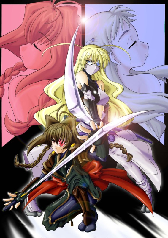 nanohana jiyuu and yagyuu freesia (jubei-chan) drawn by sankaku_umako