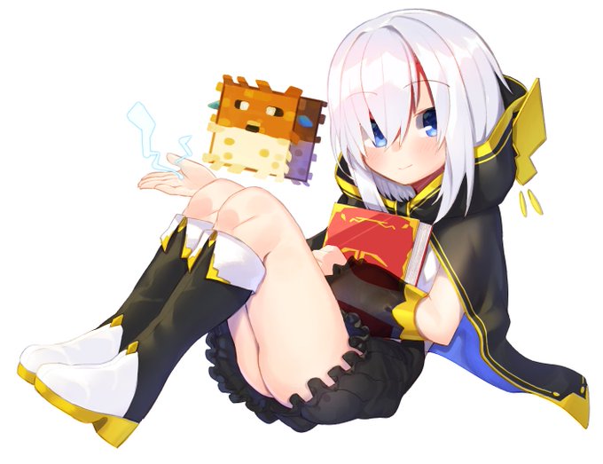 ars almal and pufferfish (nijisanji and 1 more) drawn by moti_yousei