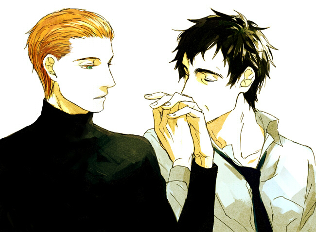 r daneel olivaw and elijah baley (the caves of steel) drawn by kurosuke_(nora)