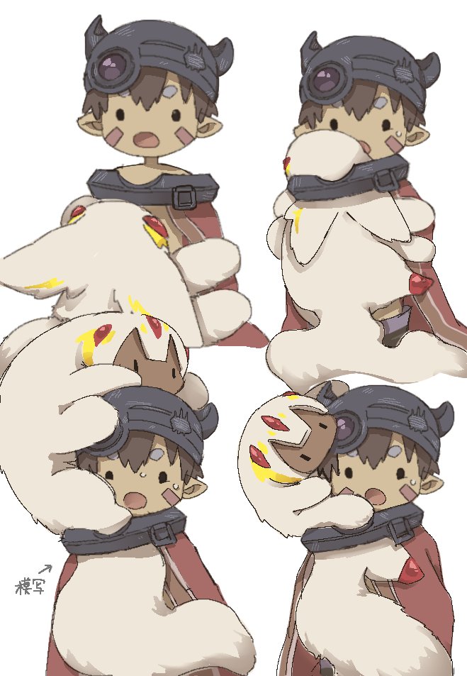reg and faputa (made in abyss) drawn by i7go34
