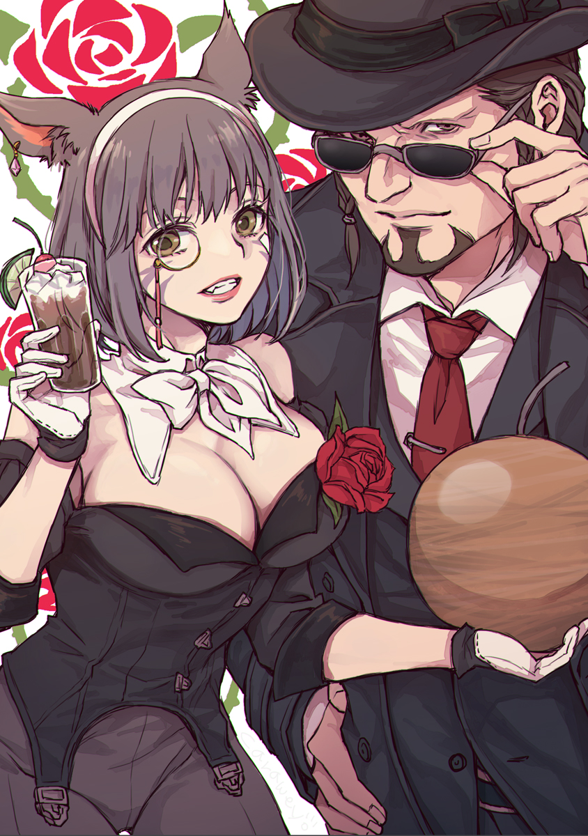 nashu mhakaracca and hildibrand manderville (final fantasy and 1 more) drawn by reitomo