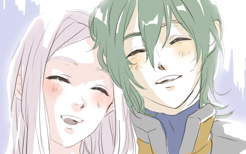 allelujah haptism and soma peries (gundam and 1 more) drawn by kamerow