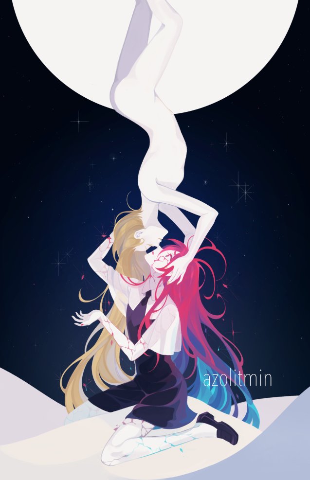 alexandrite and chrysoberyl (houseki no kuni) drawn by azolitmin