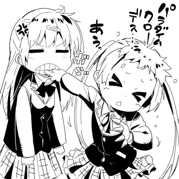 nibutani shinka and dekomori sanae (chuunibyou demo koi ga shitai!) drawn by watarai_keiji