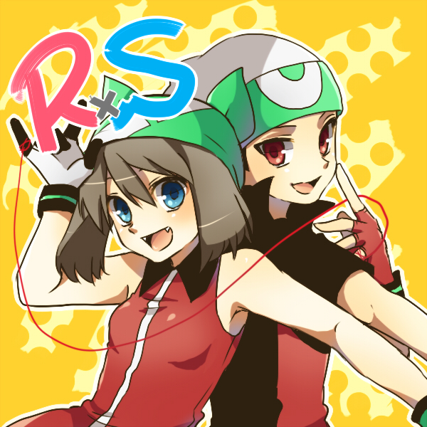 may and brendan (pokemon and 1 more) drawn by mokorei