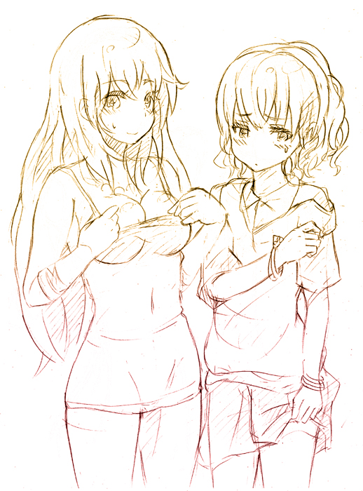 shokuhou misaki and gokusai kaibi (toaru majutsu no index and 1 more) drawn by sakasana_(kaisen_teikoku)