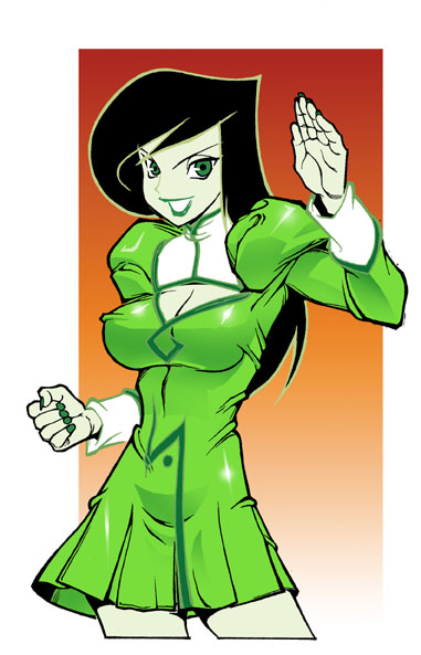 golden delmo and shego (aika and 2 more) drawn by we-r-nomad