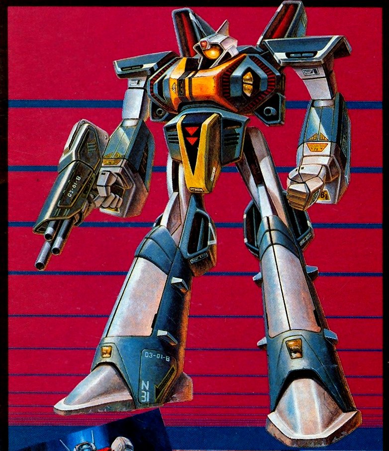 vf-1, vf-1d, chiram, and nikick (macross and 3 more) drawn by takani_yoshiyuki
