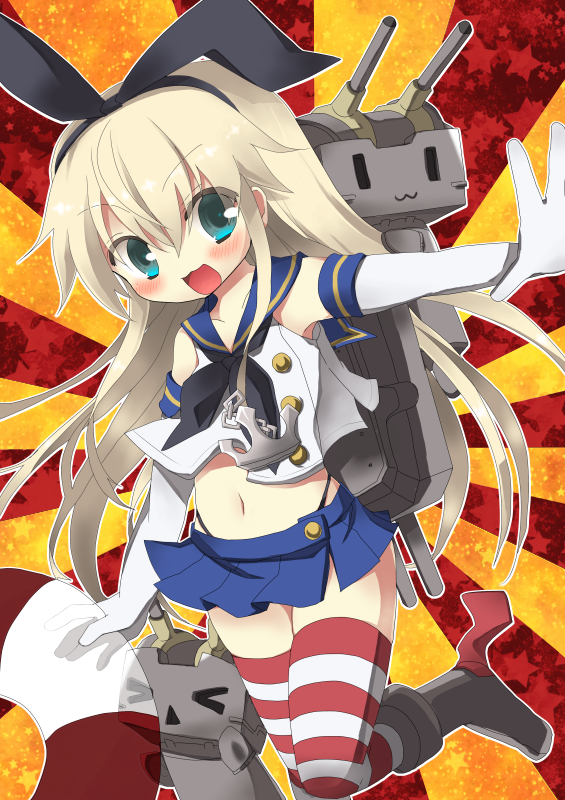 shimakaze and rensouhou-chan (kantai collection) drawn by yakiguri