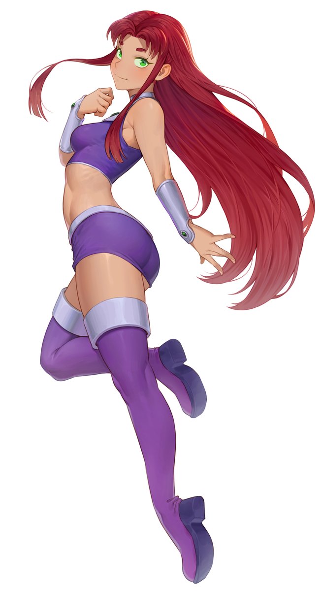 starfire (dc comics and 1 more) drawn by cheshirrr