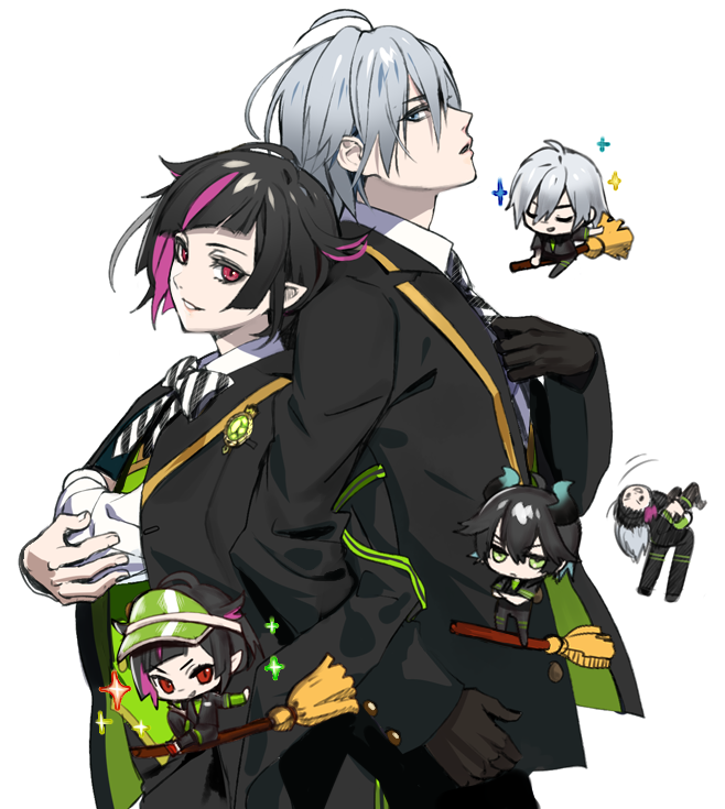 lilia vanrouge, malleus draconia, and silver vanrouge (twisted wonderland) drawn by satotekitouni2