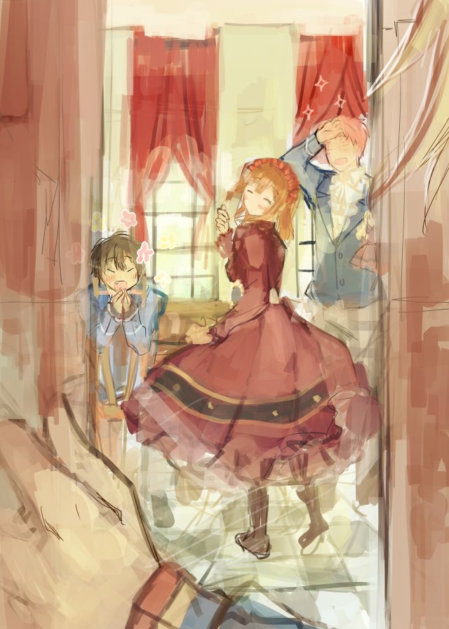 kagehira mika, itsuki shu, anzu, and nito nazuna (ensemble stars!) drawn by pyongtaro