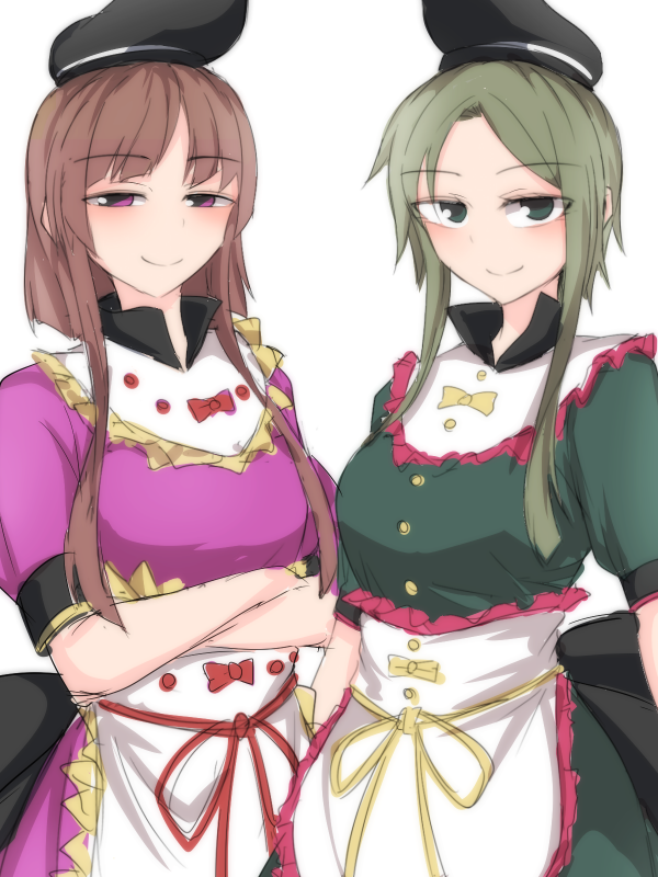 nishida satono and teireida mai (touhou) drawn by kuroba_rapid
