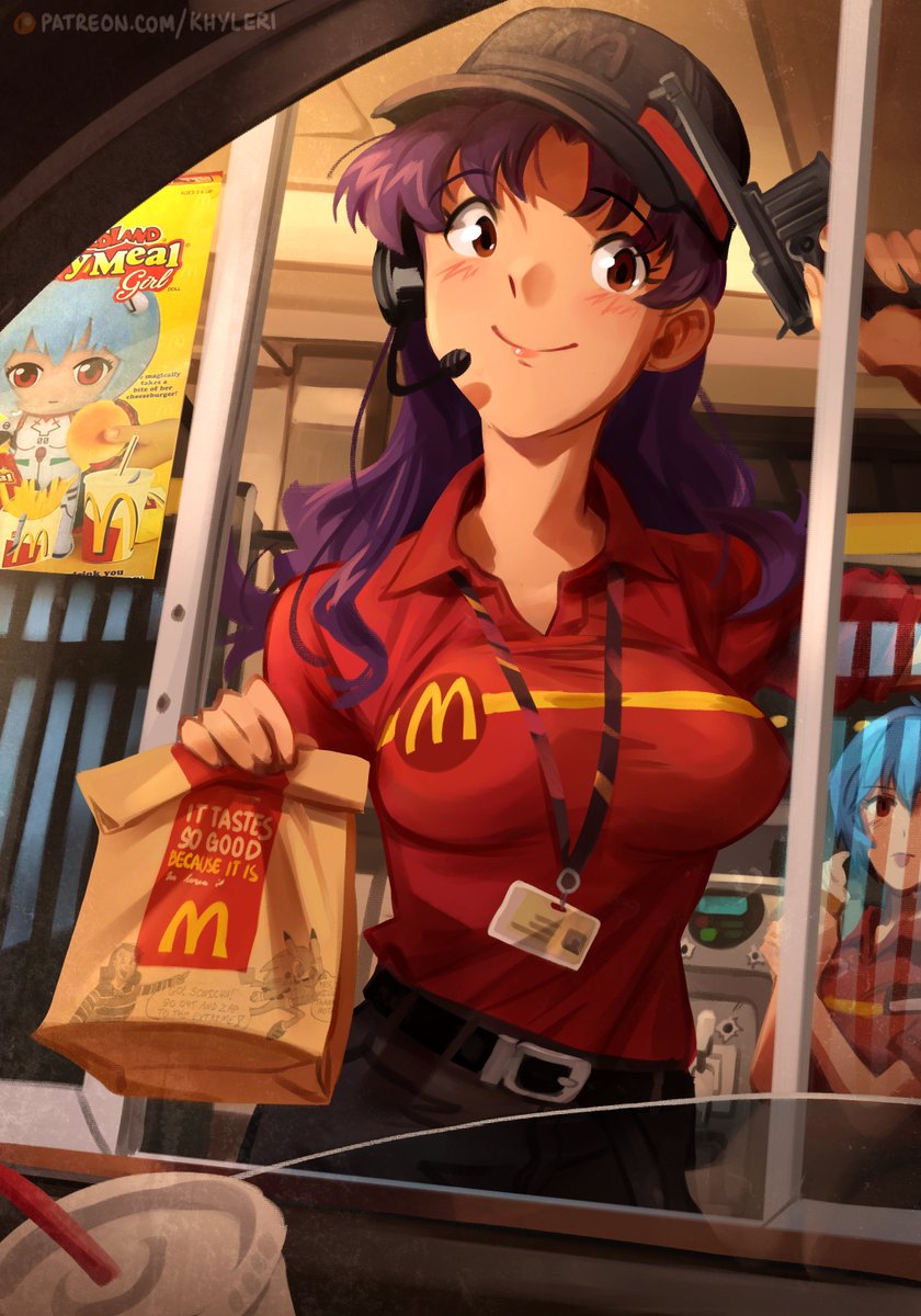 ayanami rei, katsuragi misato, rei chikita, sonichu, and chris-chan (neon genesis evangelion and 2 more) drawn by khyle.
