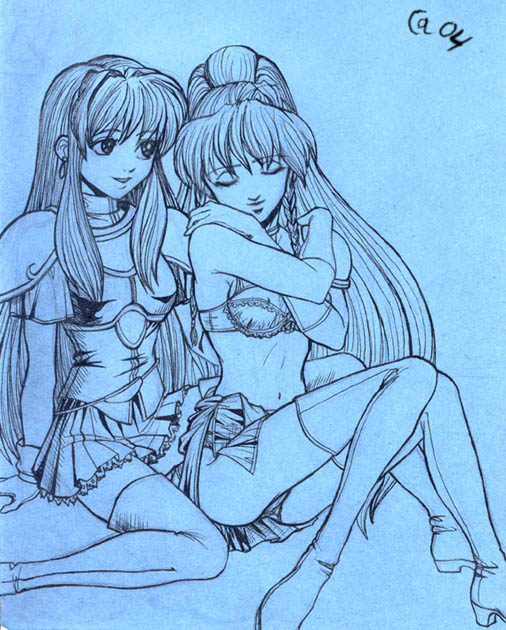 eirika and tana (fire emblem and 1 more) drawn by autumn-sacura