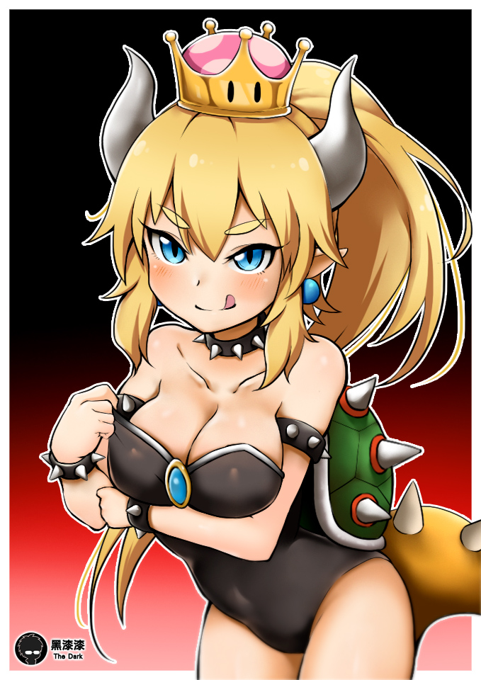 bowsette (mario and 1 more) drawn by the_dark