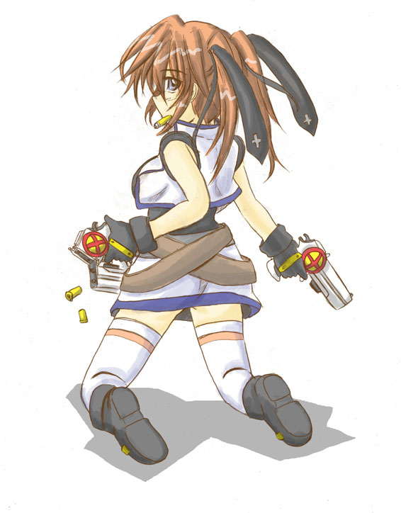 teana lanster and cross mirage (lyrical nanoha and 1 more) drawn by zero_point