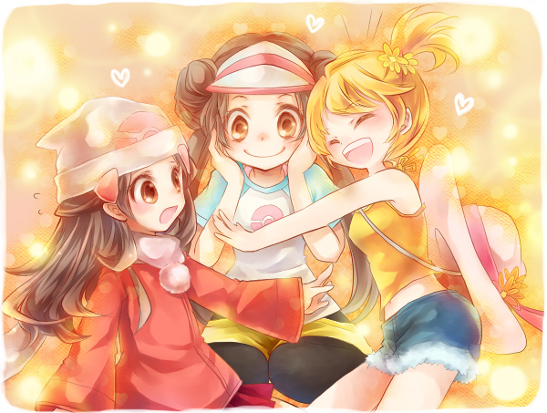 dawn, rosa, and misty (pokemon and 3 more) drawn by koron_(tkhsrui)